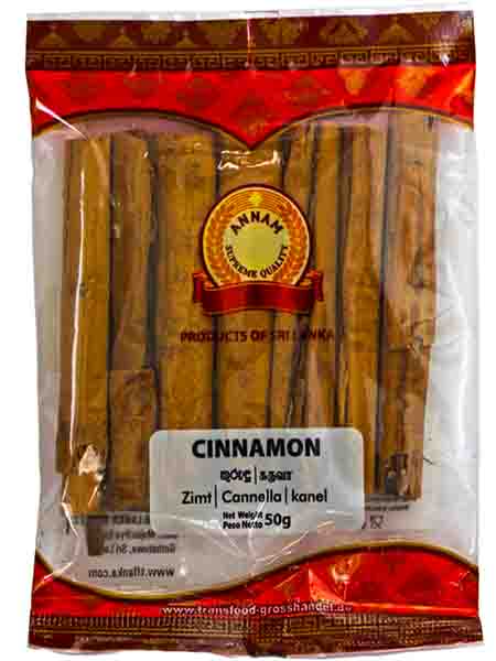 Annam Cinnamon Roll/dalchini (Zimtstangen) 50g [20x50g]