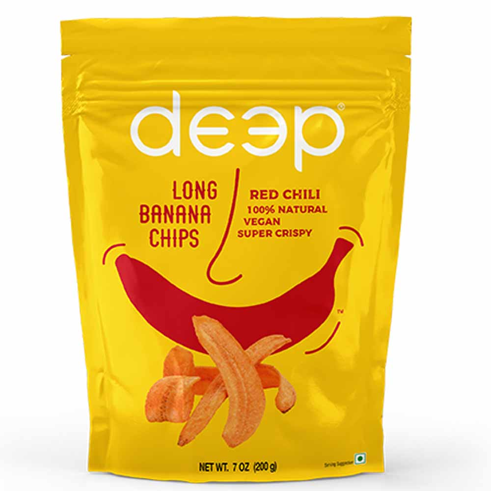 DEEP BANANA CHIPS LONG - RED CHILI [200 gm X 15 Pack]