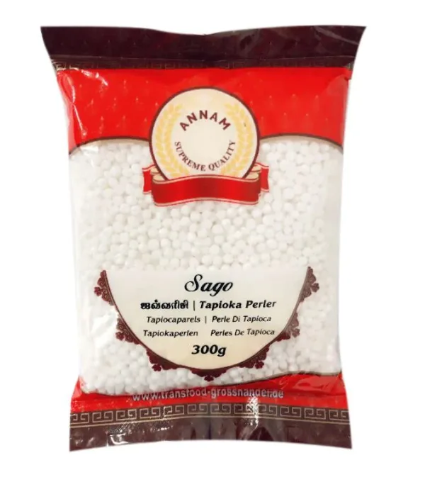Annam Tapioca Sabudana Medium 500g - [20 X 500g]