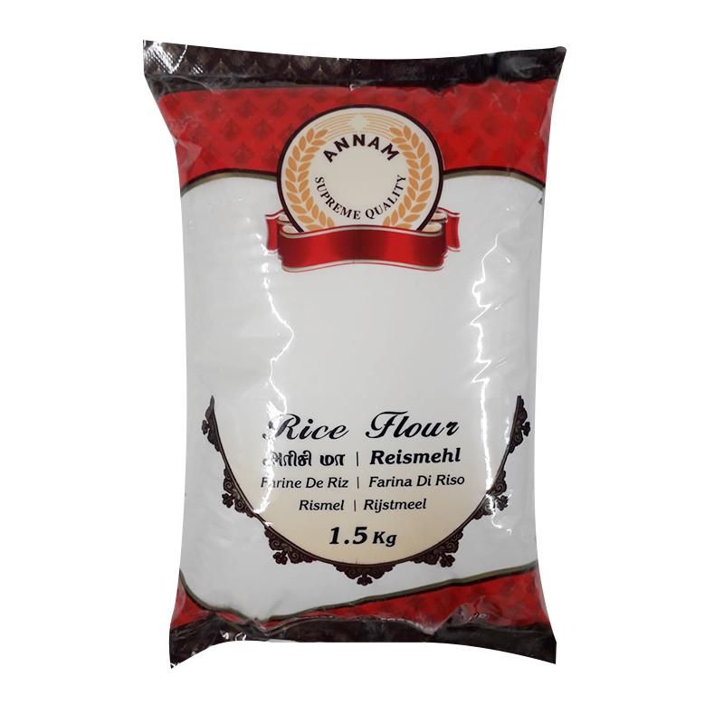 Annam White Rice Flour Unroasted 1.5Kg - [10 X 1.5Kg]