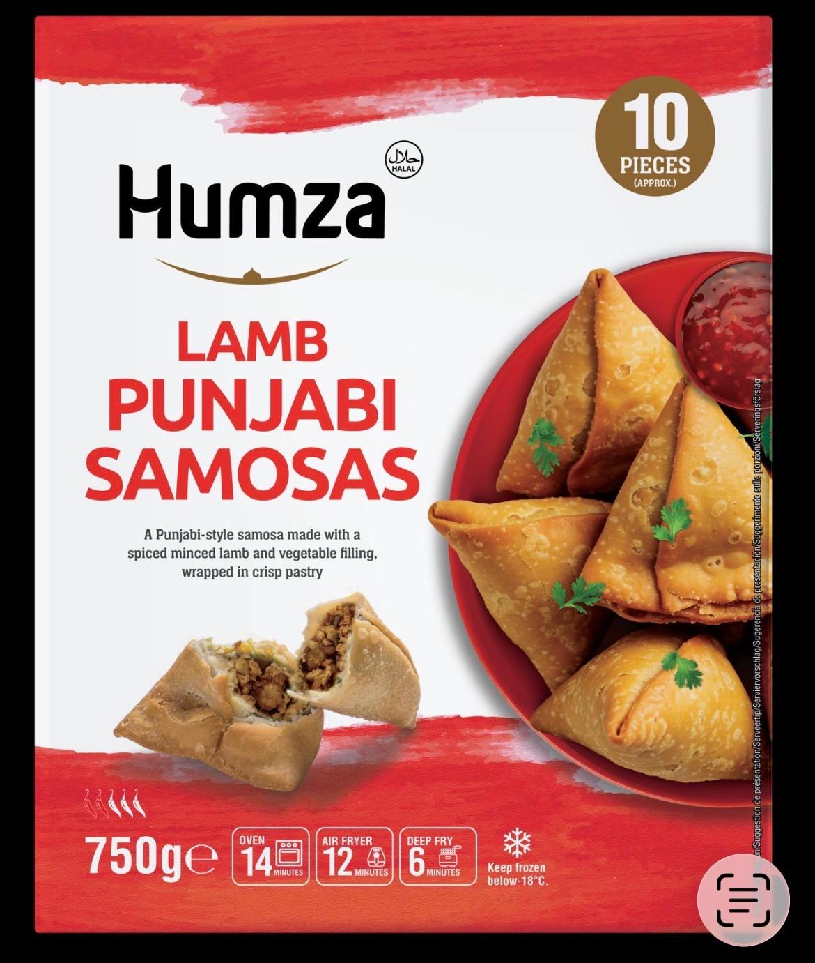 Humza Lamb Punjabi Samosa 8x750g (10 Pcs)