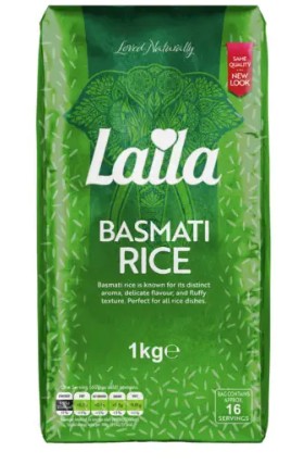 Laila Basmati Rice 1 Kg - [10 X 1 Kg]