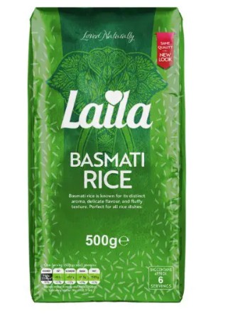 Laila Basmati Rice 500g - [8 X 500g]