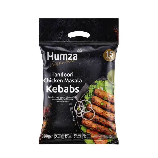 Humza Signature Tandoori Chicken Masala Kebabs 8x900g (15 Pcs)