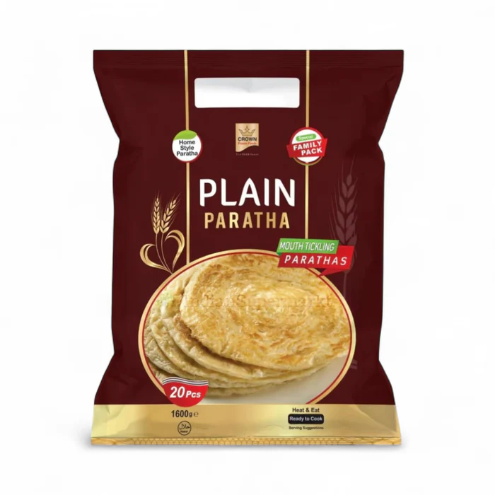 Crown Family Plain Paratha - 20pcs x 6pkt 1600gm